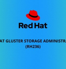 redhat logo with course name-Red Hat Gluster Storage Administration