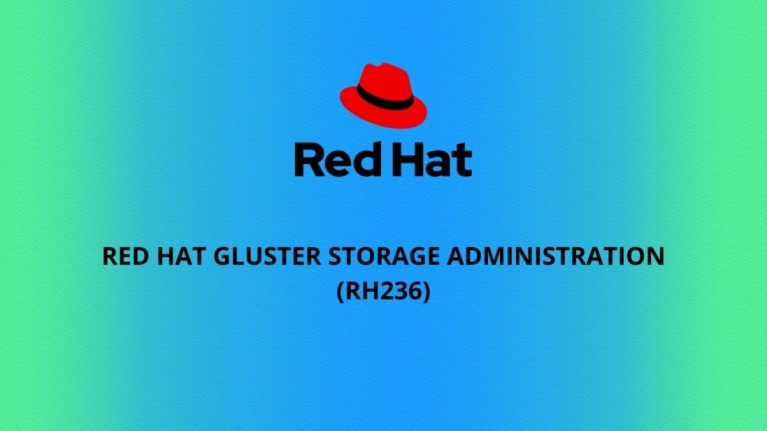 redhat logo with course name-Red Hat Gluster Storage Administration
