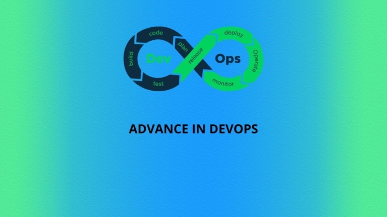 devops logo with the title on it Advance in DevOps Image